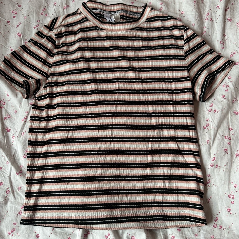 H&M stripped crop top